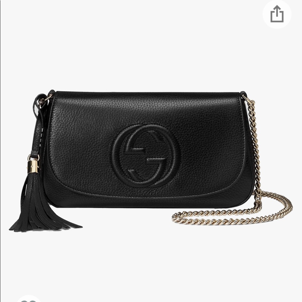 Gucci 🐎Soho Purse Black Leather Cross Body Bag
10.6"L x 2"W x 6"H
